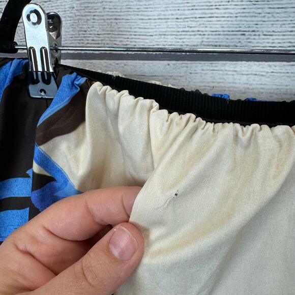 Zara Women's Ivory & Blue Floral Printed Pull On Midi Skirt Size Medium - Picture 7 of 9